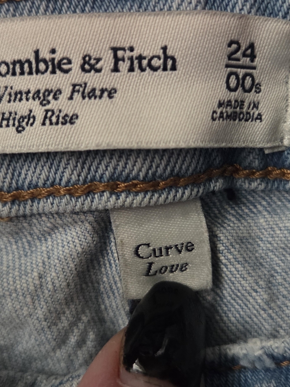 Abercrombie & Fitch Light Blue Vintage Flare High-Rise Jeans - 00
